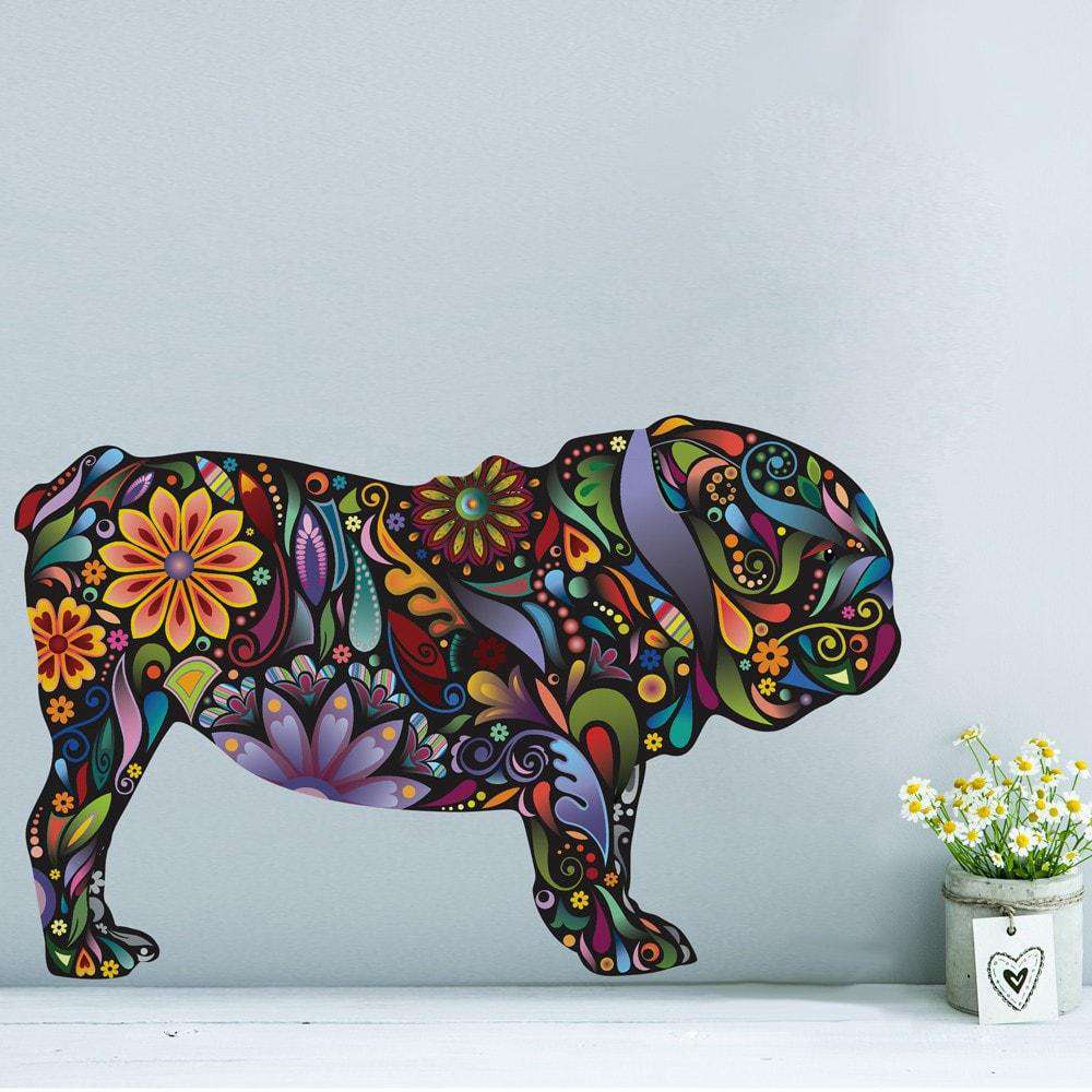 English Bulldog Dog Decal Wall Sticker