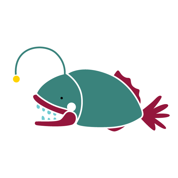 angler fish stencil 