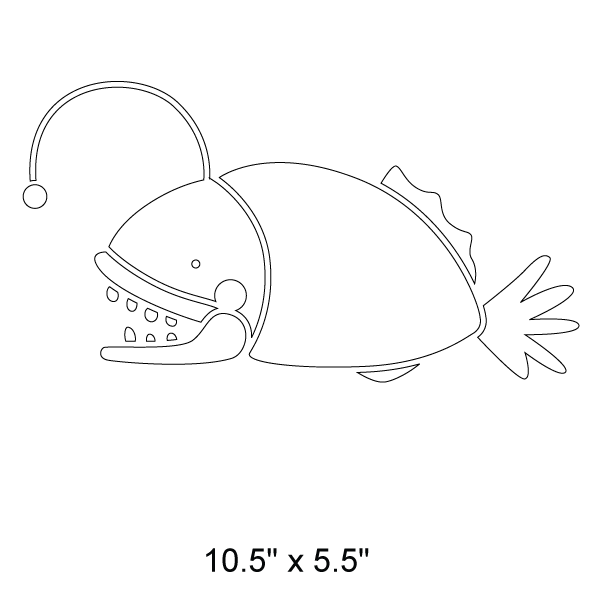 Angler Fish Stencil