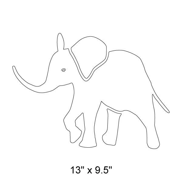 Baby Elephant Stencil