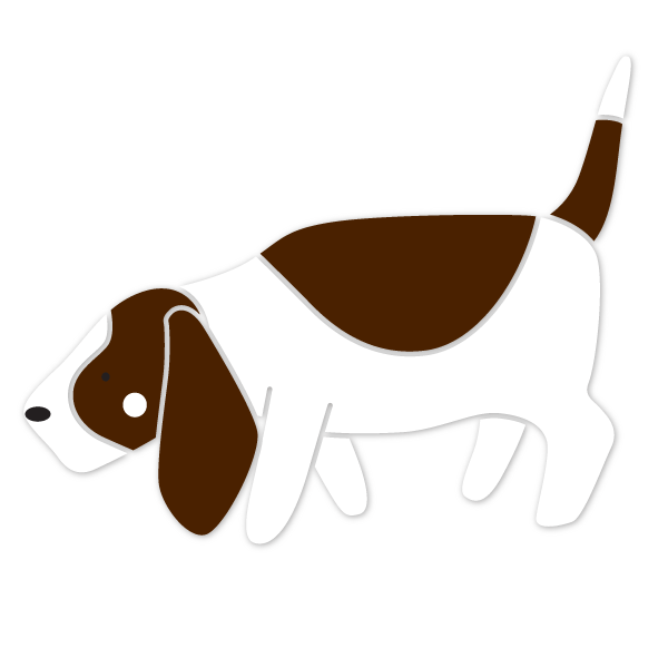 Basset Hound Dog Stencil
