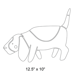 Basset Hound Dog Stencil