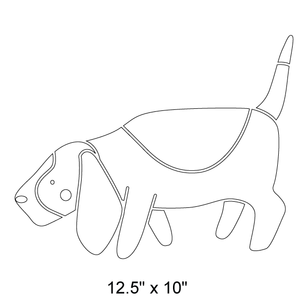 Basset Hound Dog Stencil