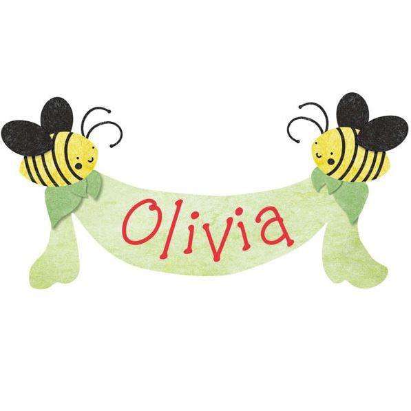 Personalized Bee Banner Wall Sticker