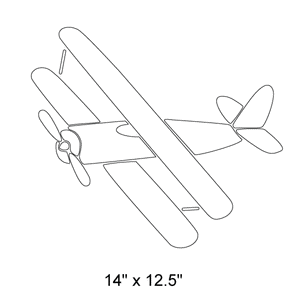 Biplane Stencil