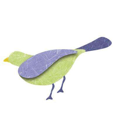 standing bird sticker
