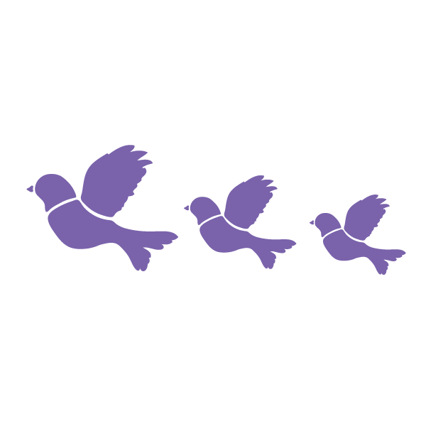 Flying Bird Trio Stencil