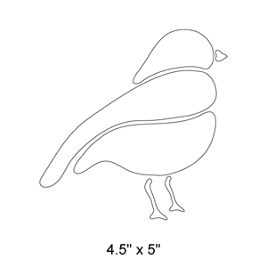 Perching Bird Stencil 1