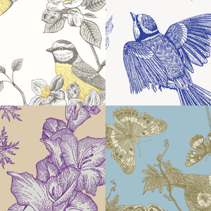 Birds & Butterflies Toile Pattern Decal Set for IKEA Alex Furniture - My Wonderful Walls