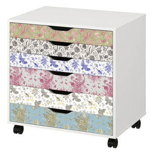 Birds & Butterflies Toile Pattern Decal Set for IKEA Alex Furniture - My Wonderful Walls