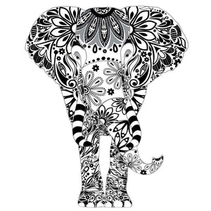 Grey and Black Elephant Wall Sticker