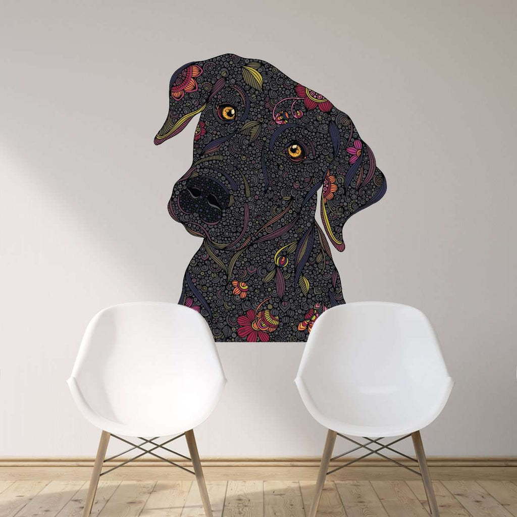 Black Labrador Retriever Wall Decal - Rocco by Valentina Harper