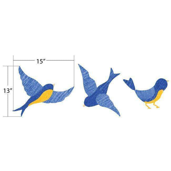 Giant Blue Bird Wall Stickers - Stickers Included
