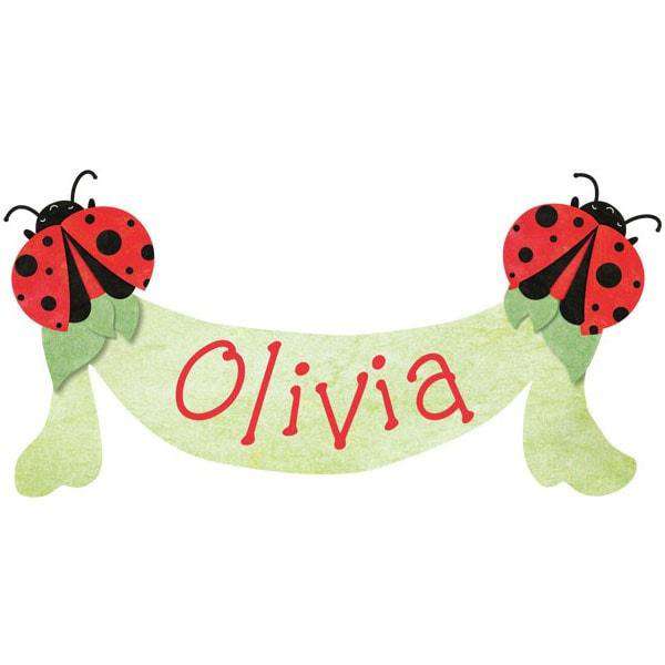 Personalized Ladybug Banner Sticker