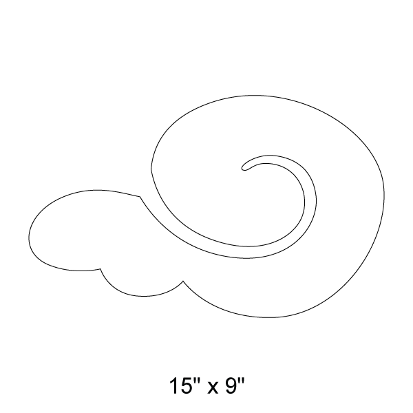 Whimsical Cloud Stencil 1