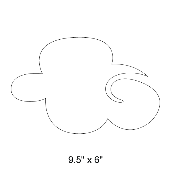 Whimsical Cloud Stencil 2