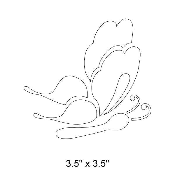 Garden Butterfly Stencil 2