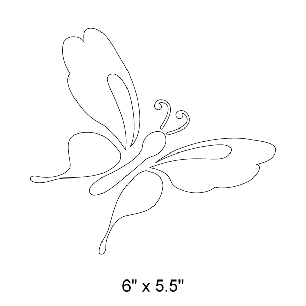 Garden Butterfly Stencil 1