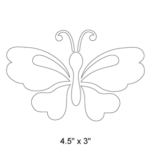Garden Butterfly Stencil 4