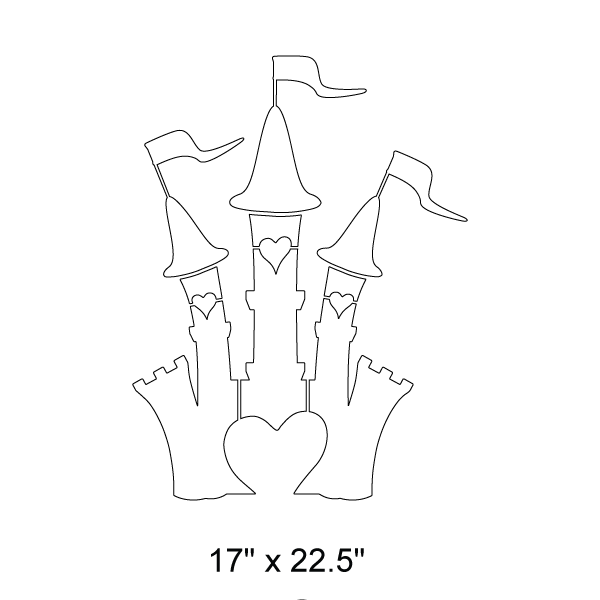 Princess Castle Stencil