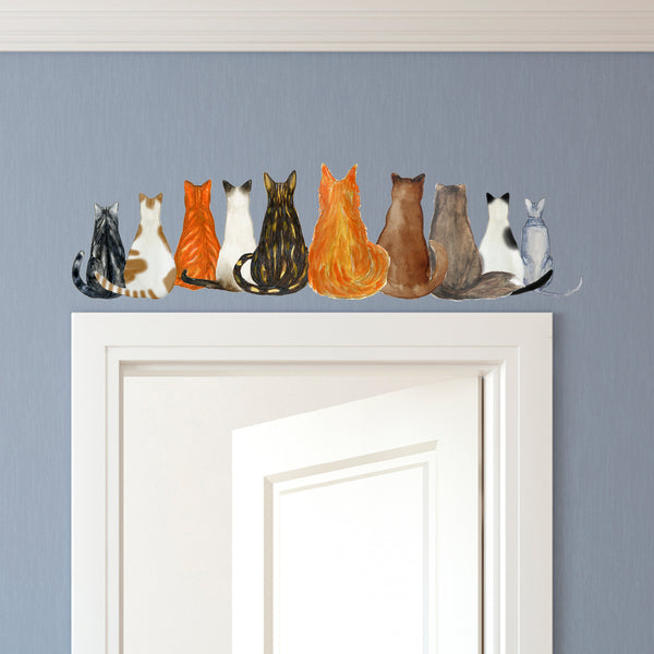 Cat Clan - Cat Themed Sticker Decal for Walls, Windows and Cars