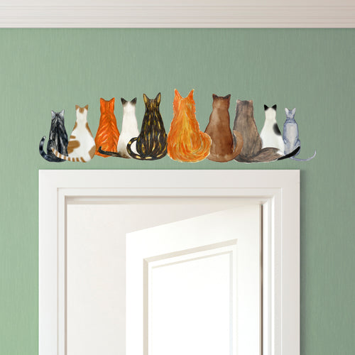 Cat Clan - Cat Themed Sticker Decal for Walls, Windows and Cars