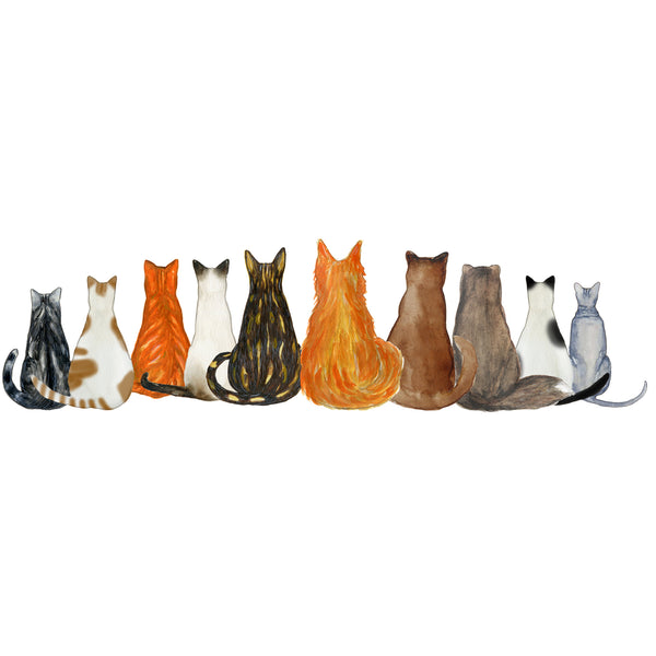 Cat Clan - Cat Themed Sticker Decal for Walls, Windows and Cars