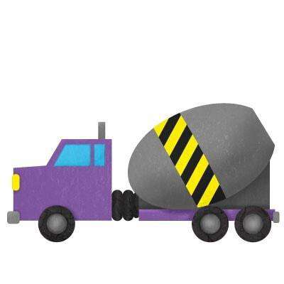 mixer truck sticker