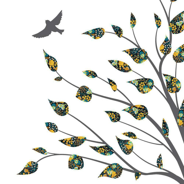Tree Wall Decal, Floral Harvest Pattern