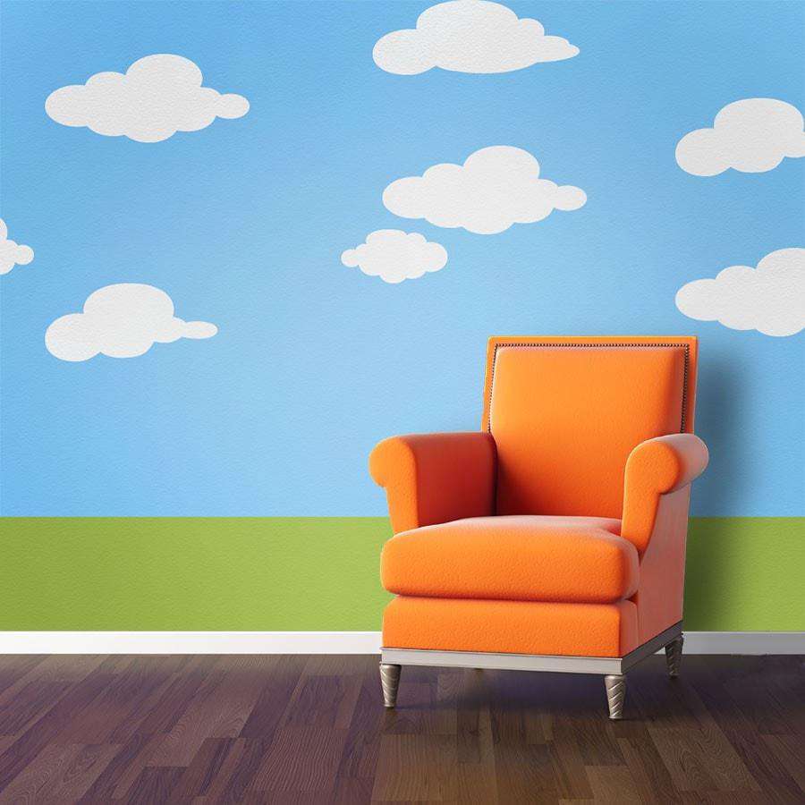 cloud wall painting