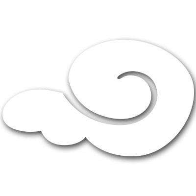 Whimsical Cloud Stencil 1