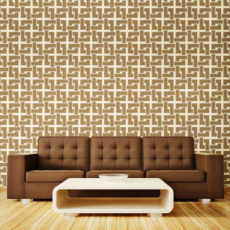 Craftsmen Pattern Wall Stencil - Self-Adhesive