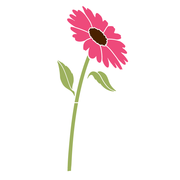 Daisy Flower Stencil 3