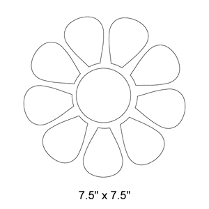 Daisy Flower Stencil