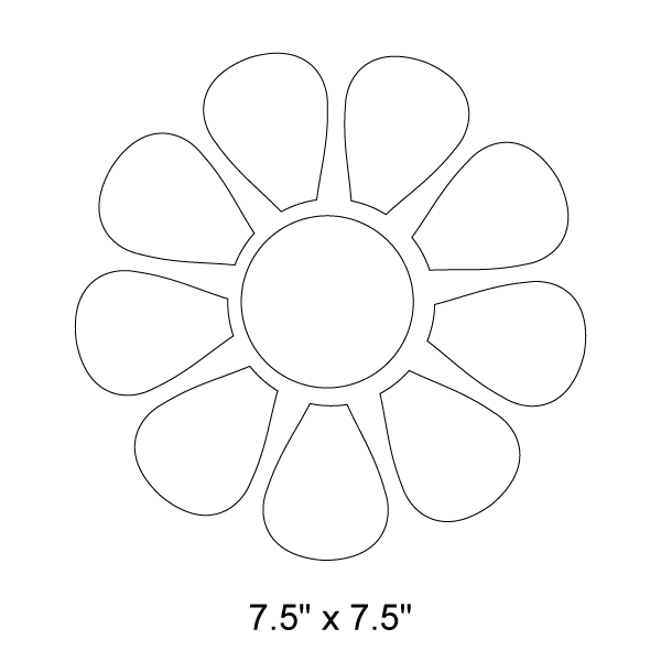 Daisy Flower Stencil