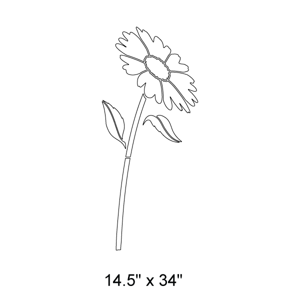 Daisy Flower Stencil 3