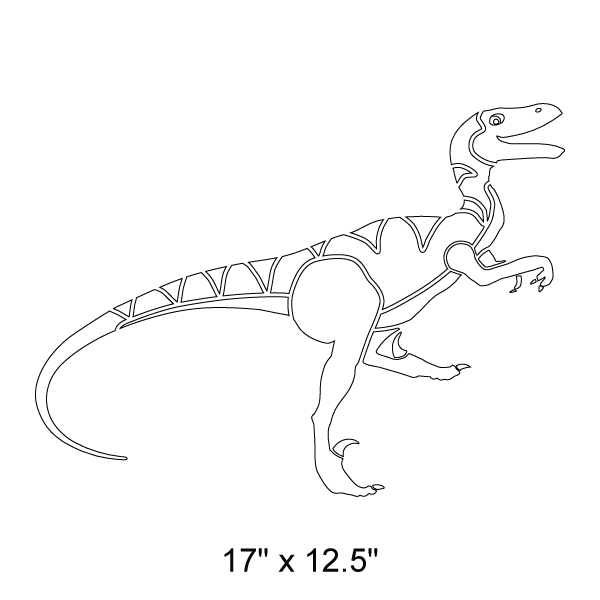 Deinonychus Dinosaur Stencil