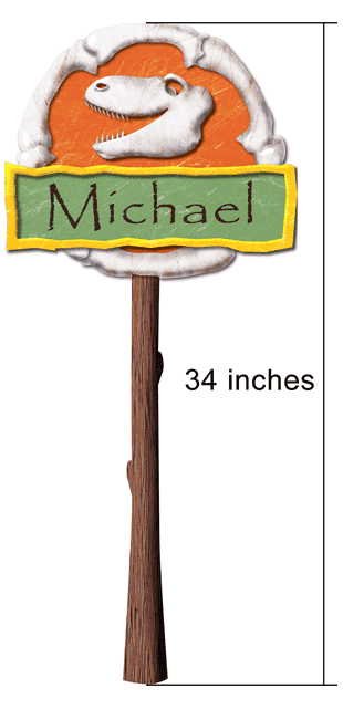 personalized dinosaur sign