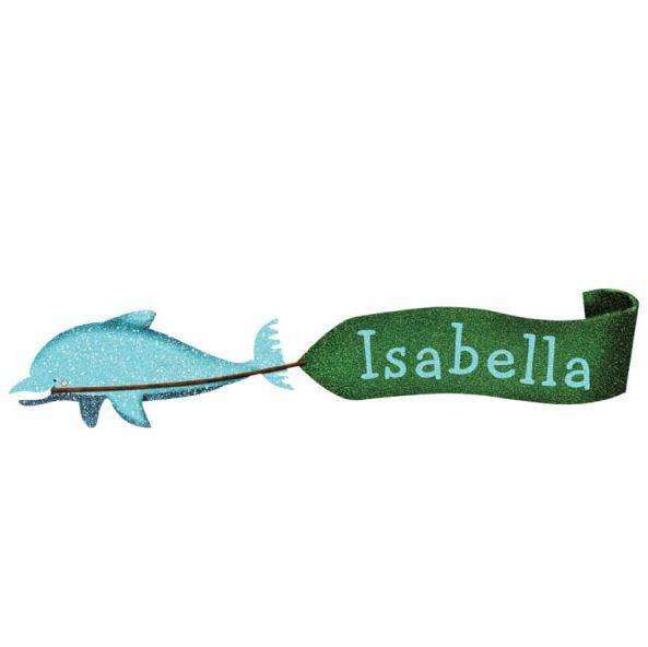 Personalized Dolphin Banner Wall Sticker