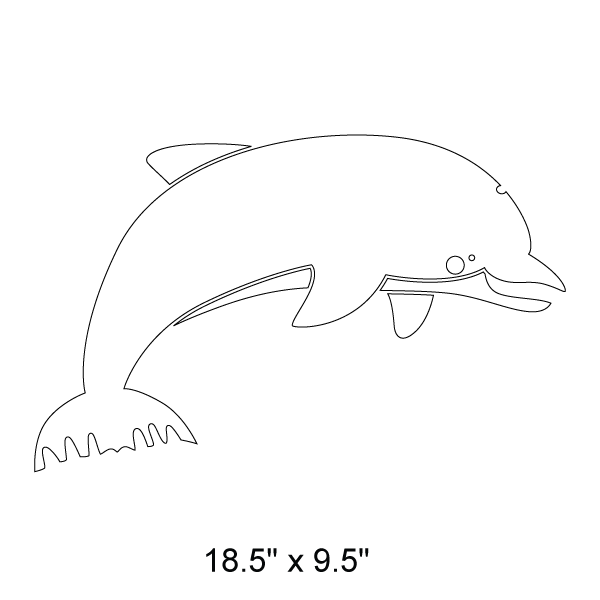 dolphin wall stencil