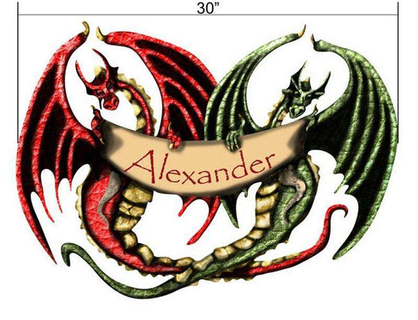 dragon banner personalized sticker