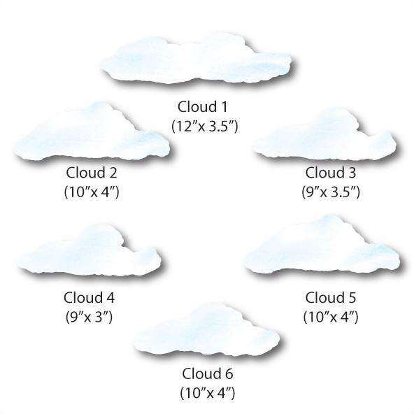 cloud wall stickers