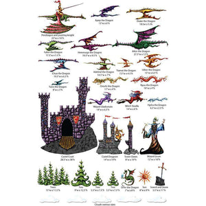 Flight of the Dragons Wall Sticker Kit - JUMBO SET