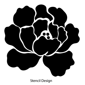 English Rose Stencil - Painting a Rose 