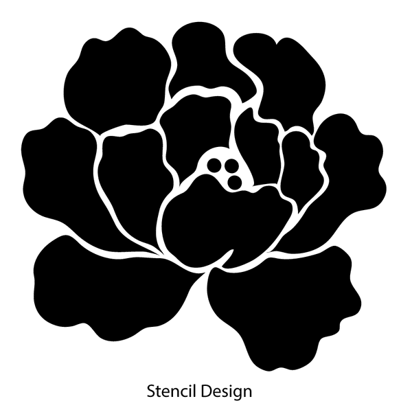 English Rose Stencil - Painting a Rose 