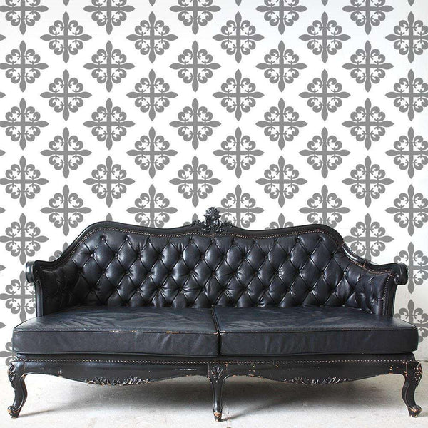 fleur de lis pattern stencil