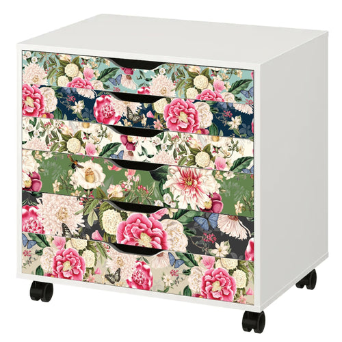 Flower Patchwork Decal Set for IKEA Alex Furniture - My Wonderful Walls