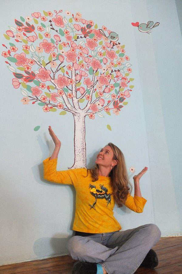 Spring Love Tree Wall Mural Sticker Kit