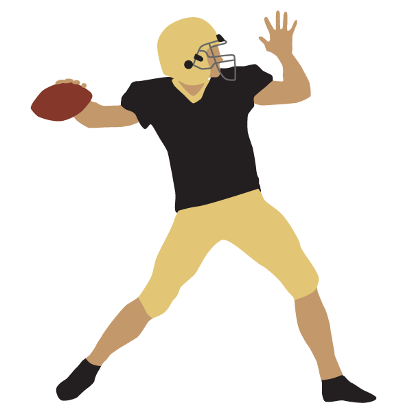 football player stencil