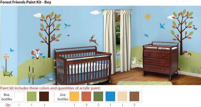 forest room stencil paints